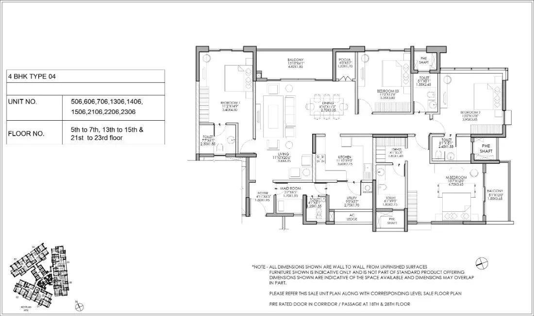 Shapoorji Pallonji ParkWest apartments floor plan
