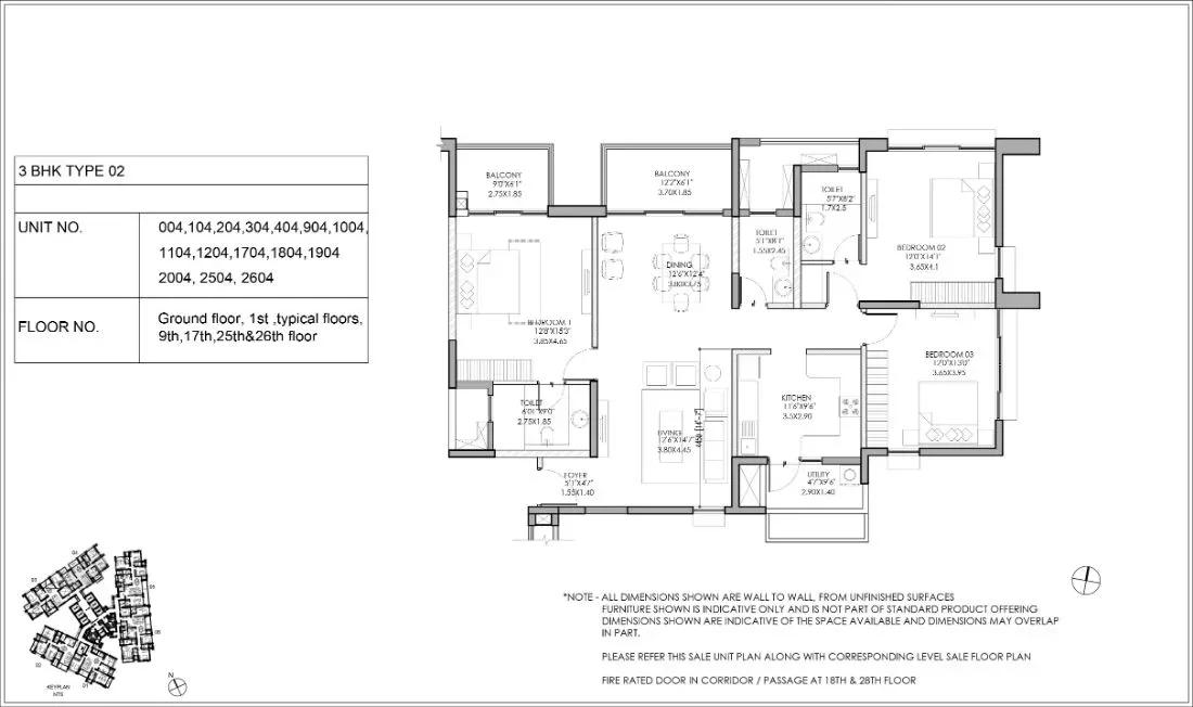 Shapoorji Pallonji ParkWest apartments floor plan