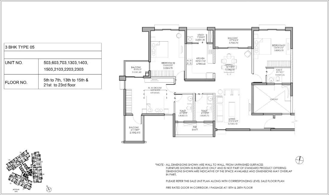 Shapoorji Pallonji ParkWest apartments floor plan