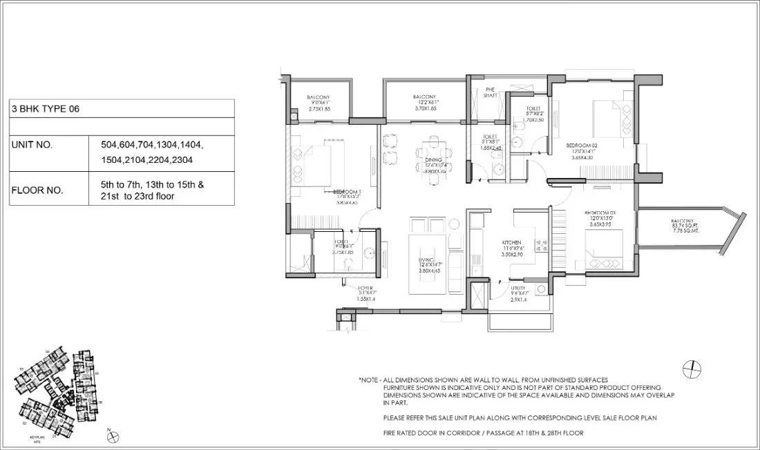 Shapoorji Pallonji ParkWest apartments floor plan