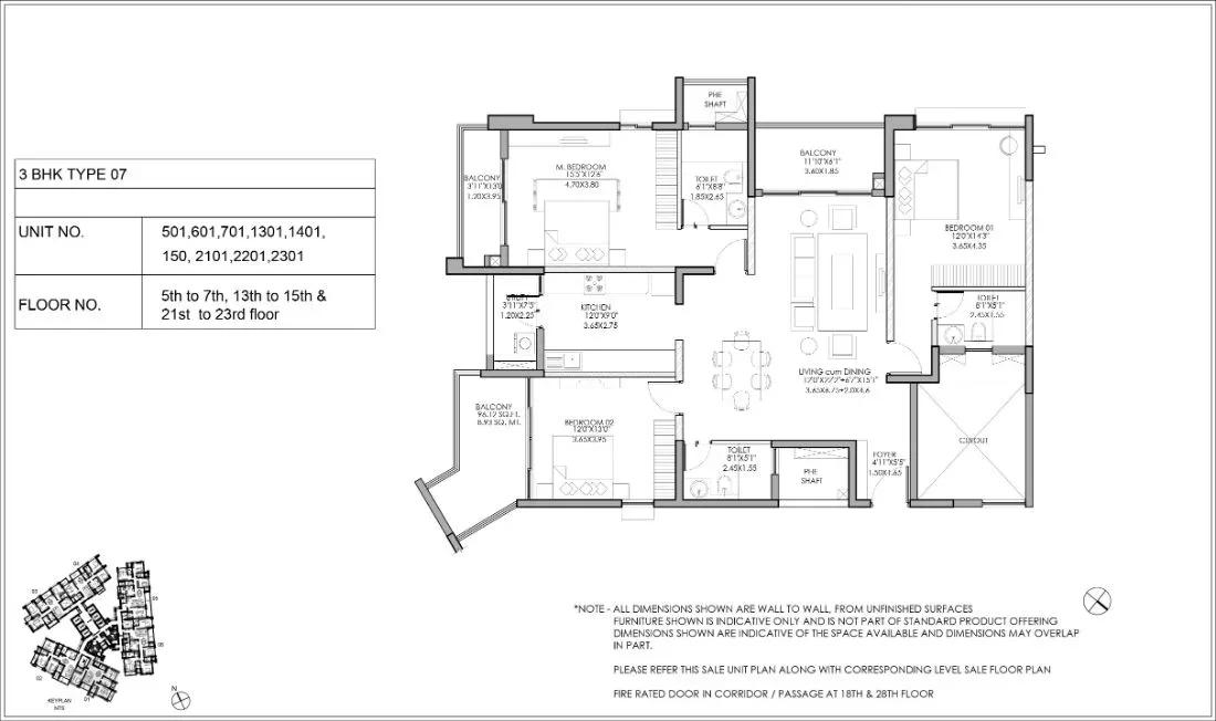Shapoorji Pallonji ParkWest apartments floor plan
