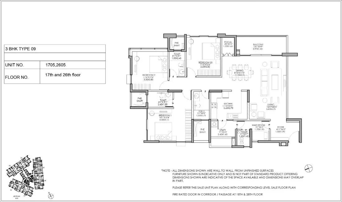 Shapoorji Pallonji ParkWest apartments floor plan