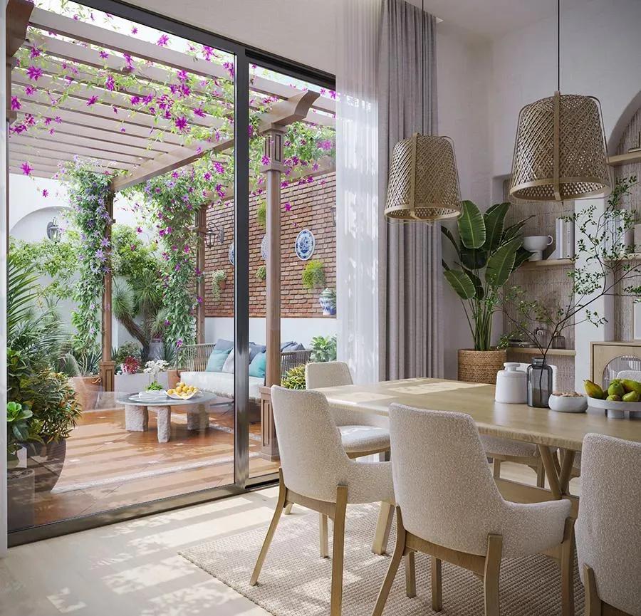 Sobha Galera Luxury Villas villas dining and garden