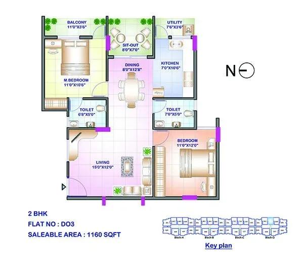 Sowparnika Swastika apartments floor plan