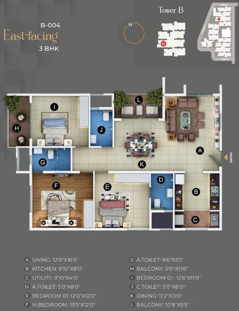 Trendsquares Akino apartments floor plan