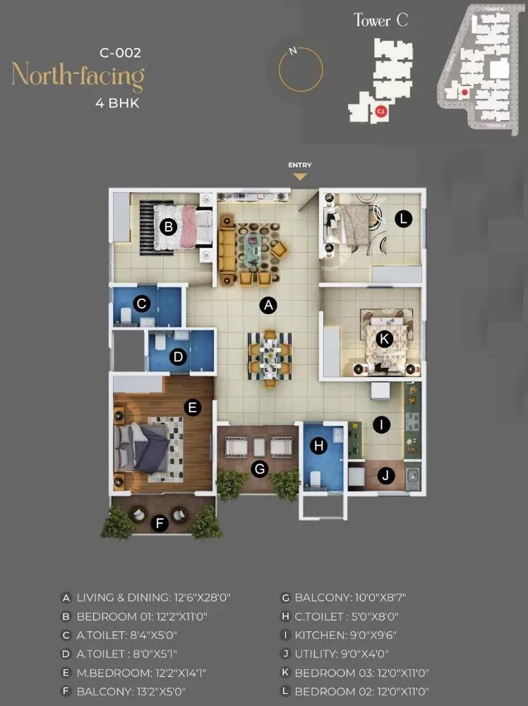 Trendsquares Akino apartments floor plan