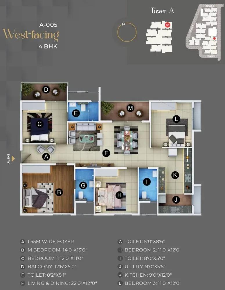 Trendsquares Akino apartments floor plan