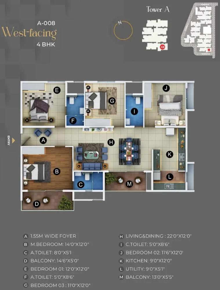 Trendsquares Akino apartments floor plan