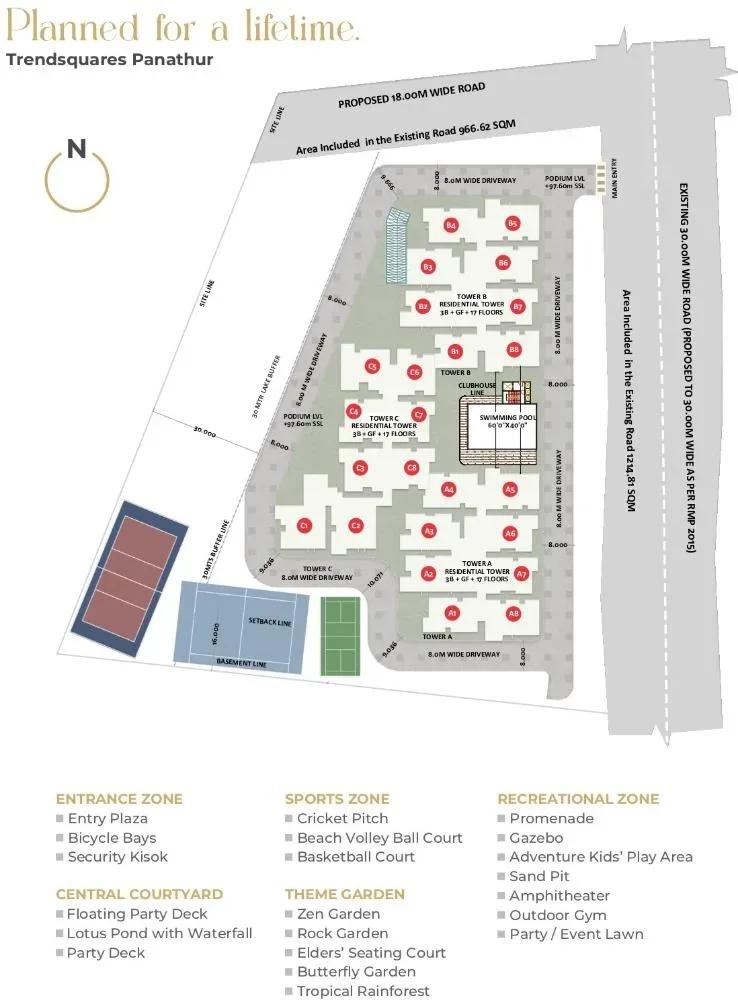 Trendsquares Akino apartments master plan
