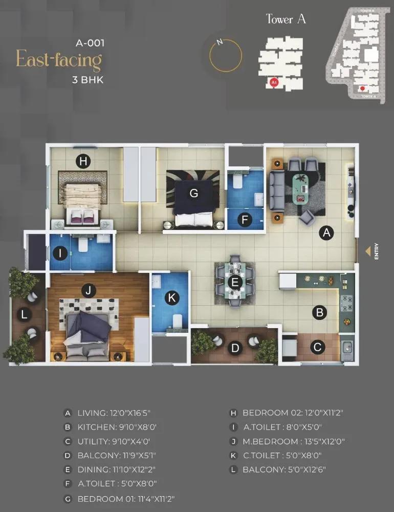 Trendsquares Akino apartments floor plan