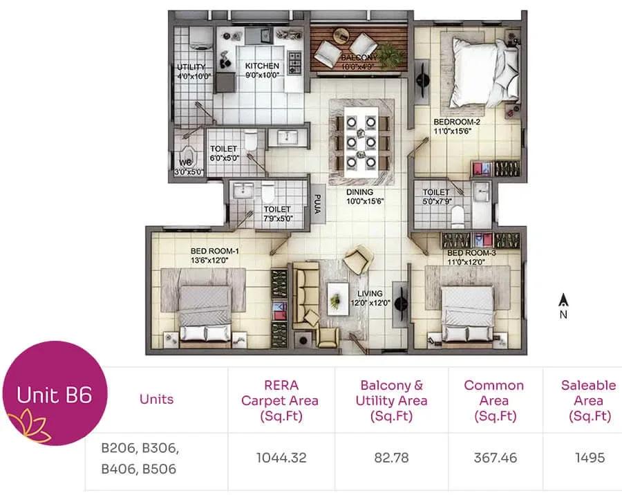 TVH Nivaan apartments floor plan