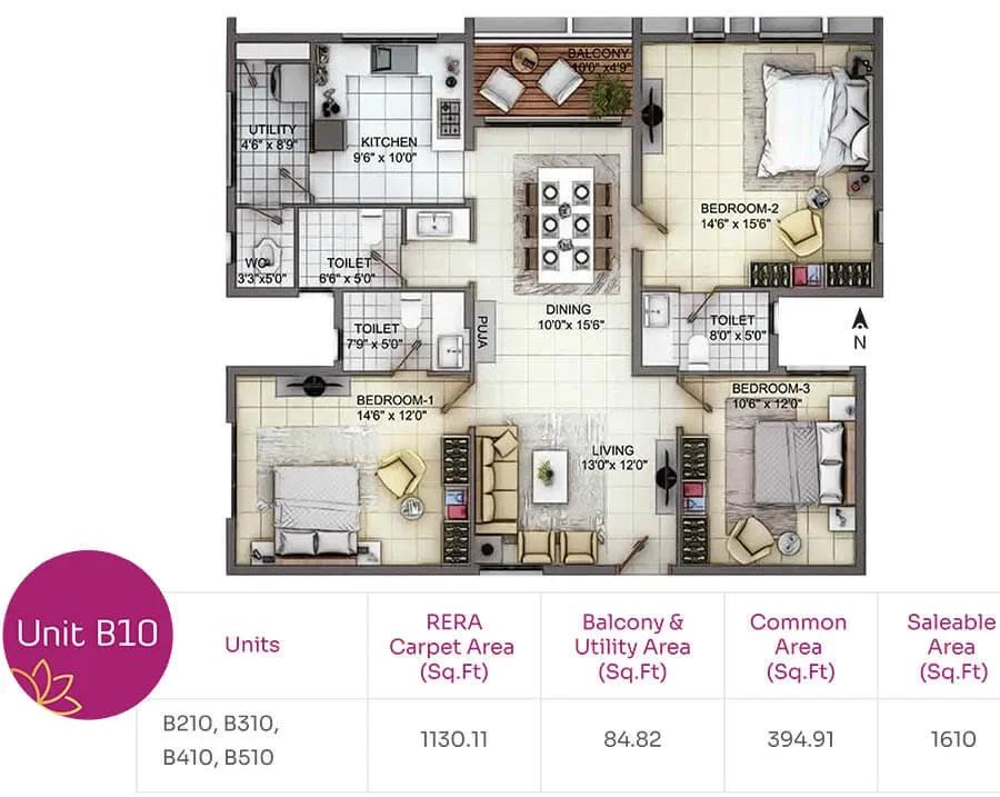 TVH Nivaan apartments floor plan