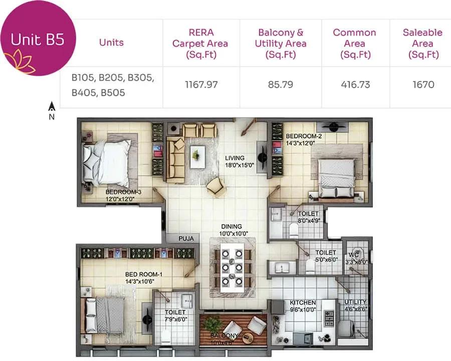 TVH Nivaan apartments floor plan