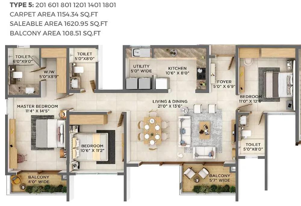 VBHC Aurora apartments floor plan