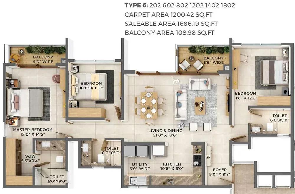 VBHC Aurora apartments floor plan