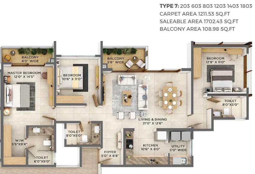 VBHC Aurora apartments floor plan