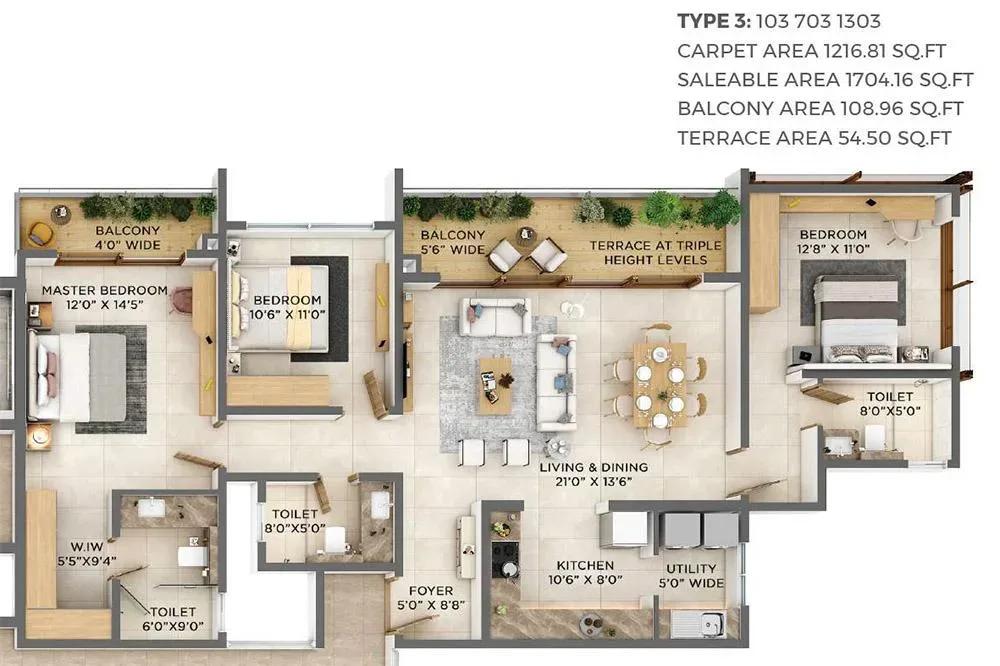 VBHC Aurora apartments floor plan