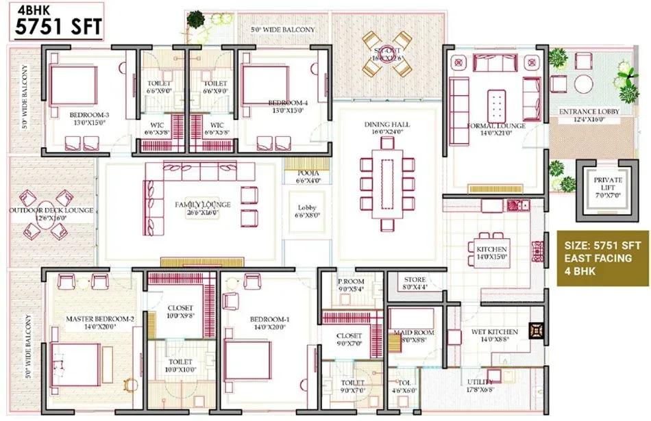 Western Marina apartments floor plan