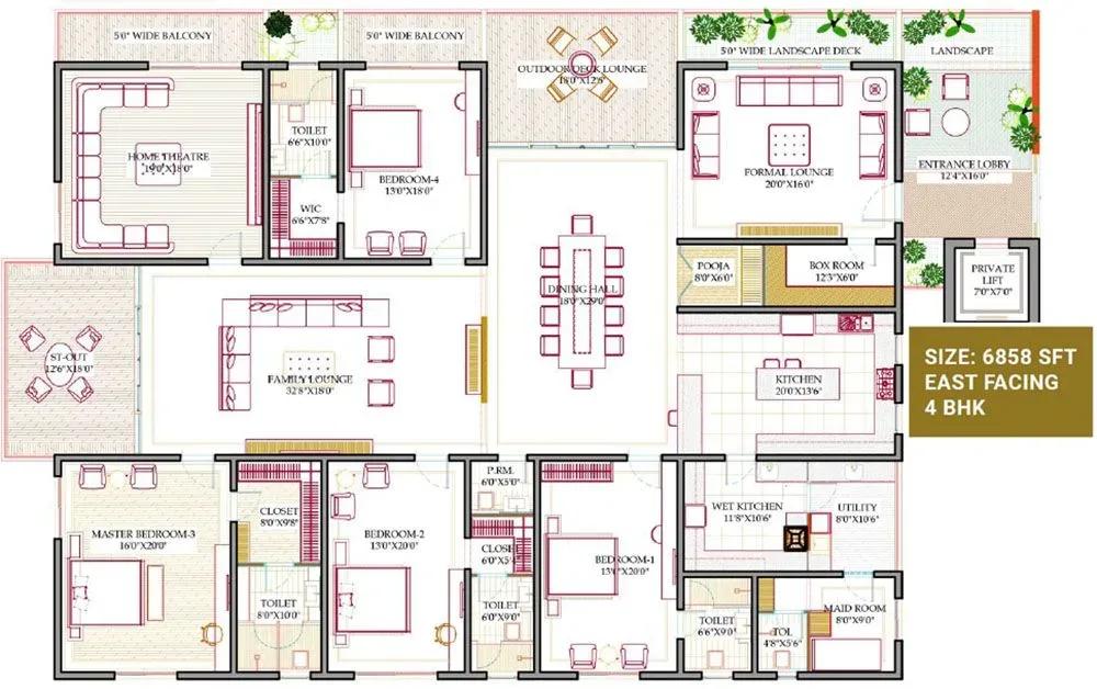Western Marina apartments floor plan