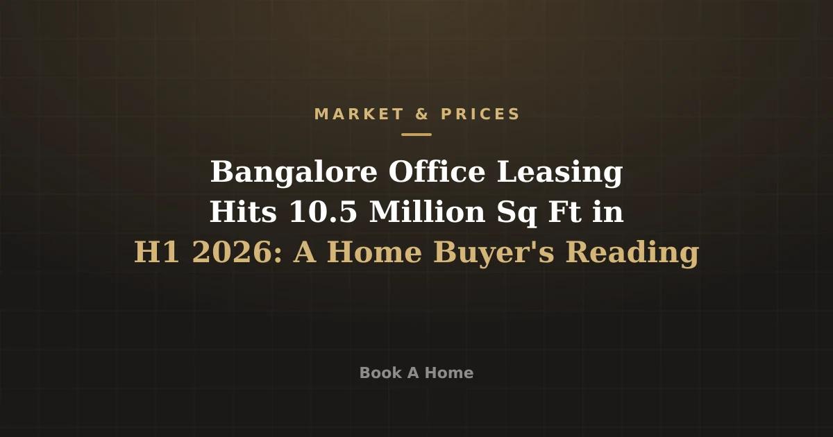 Bangalore Office Leasing Hits 10.5 Million Sq Ft in H1 2026: A Home Buyer's Reading