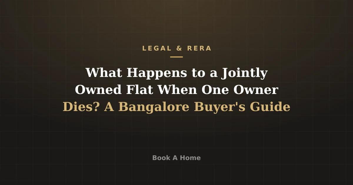 What Happens to a Jointly Owned Flat When One Owner Dies? A Bangalore Buyer's Guide
