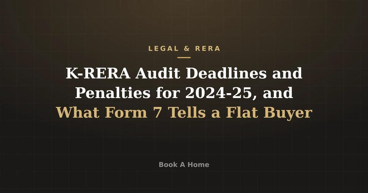 K-RERA Audit Deadlines and Penalties for 2024-25, and What Form 7 Tells a Flat Buyer