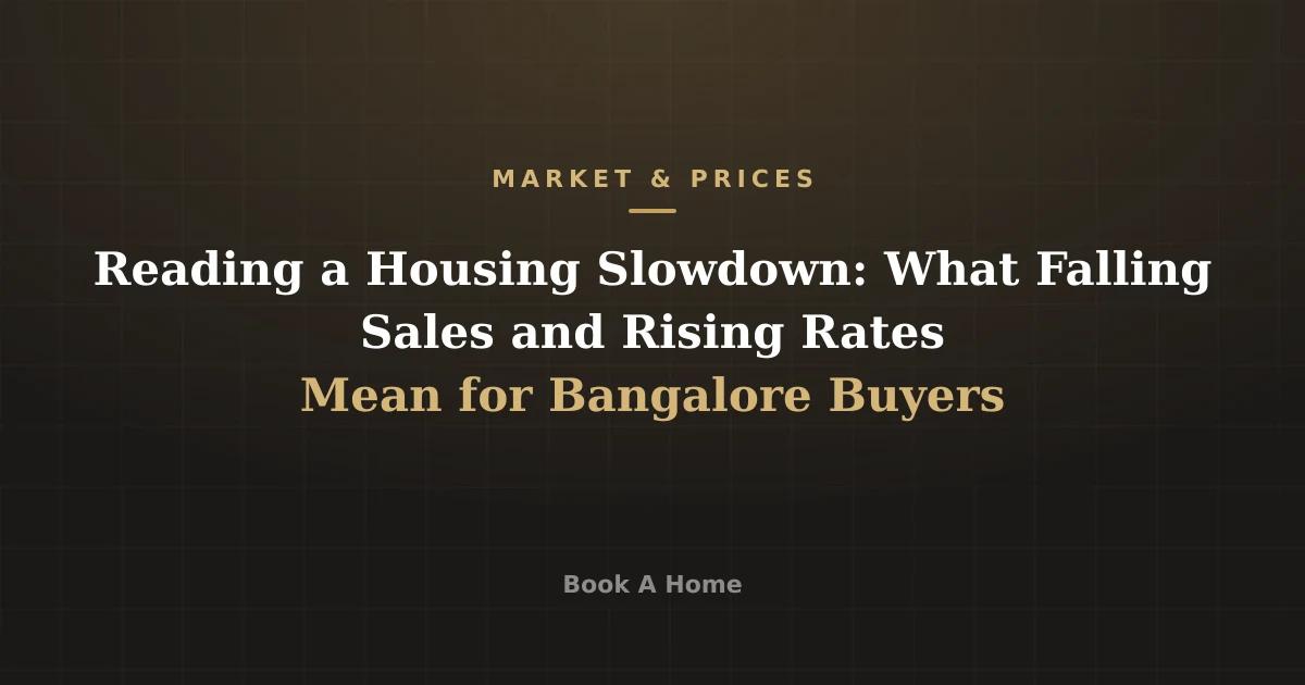 Reading a Housing Slowdown: What Falling Sales and Rising Rates Mean for Bangalore Buyers