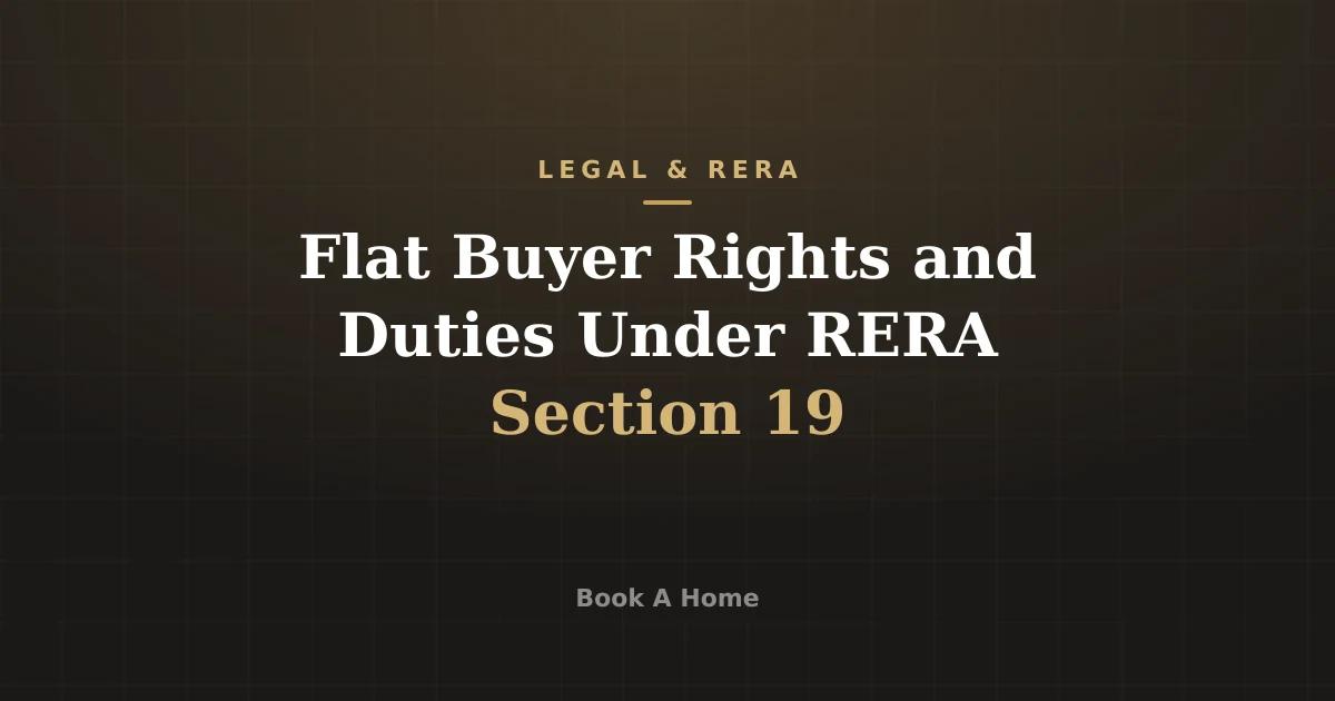 Flat Buyer Rights and Duties Under RERA Section 19