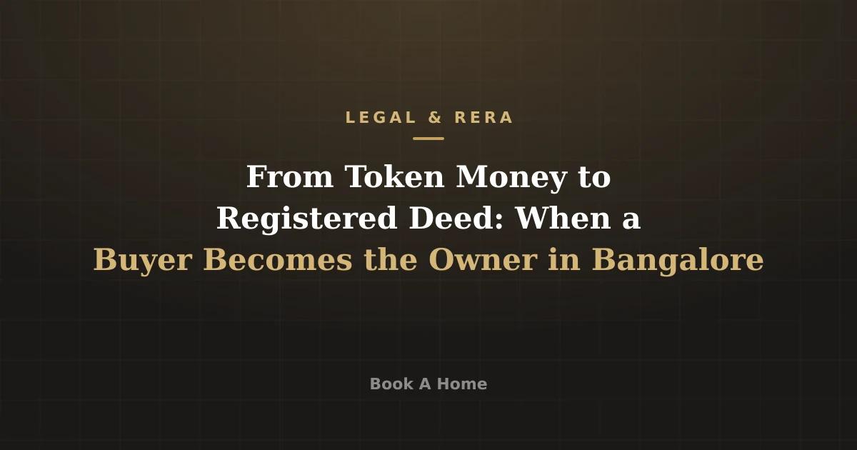 From Token Money to Registered Deed: When a Buyer Becomes the Owner in Bangalore