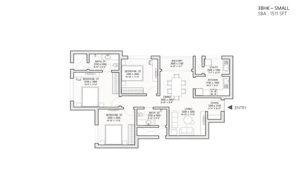 Sobha One World floor plan