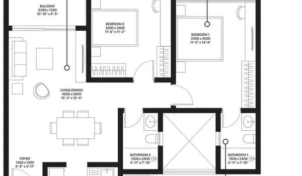 Sobha Townpark floor plan