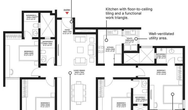 Sobha Townpark floor plan