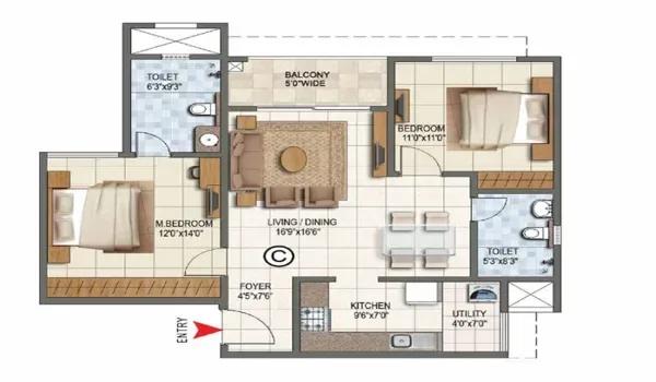 Sobha Magnus floor plan