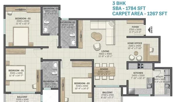 Sobha Victoria Park floor plan