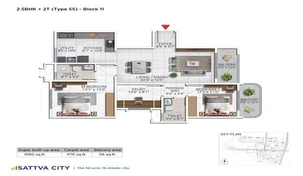 Sattva City floor plan