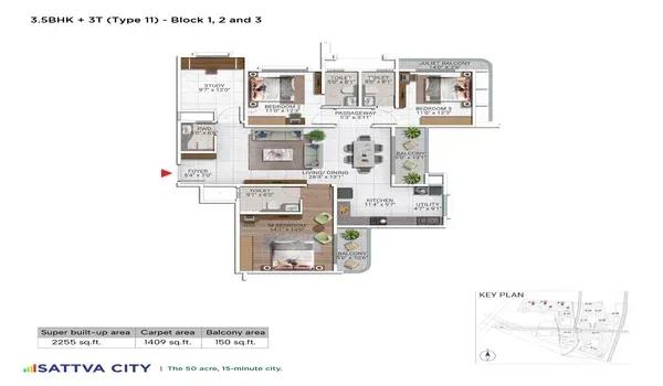 Sattva City floor plan