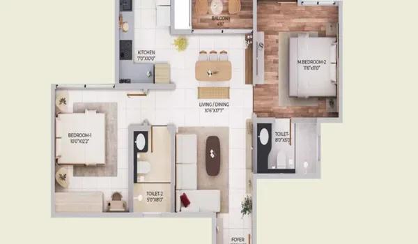 Purva Northern Lights floor plan