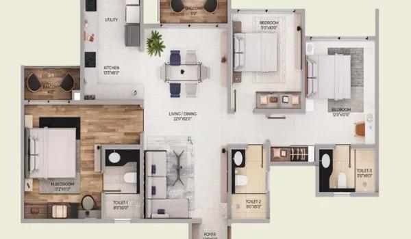 Purva Northern Lights floor plan