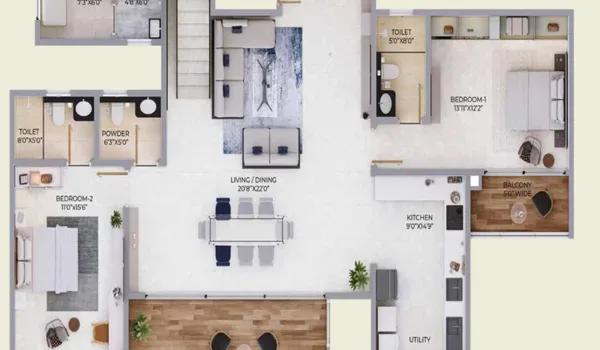 Purva Northern Lights floor plan