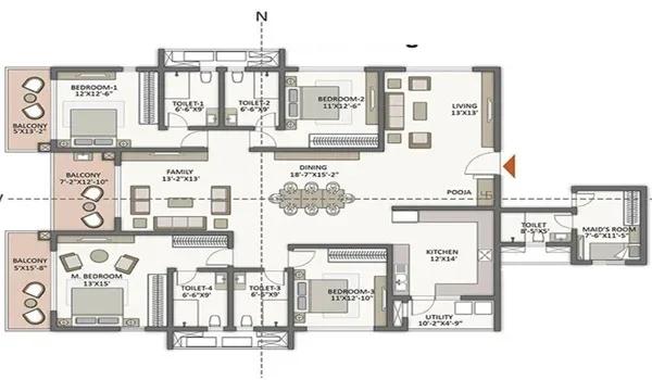 Godrej Brooklyn Avenue floor plan