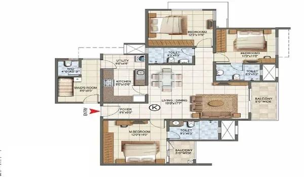 Godrej Brooklyn Avenue floor plan