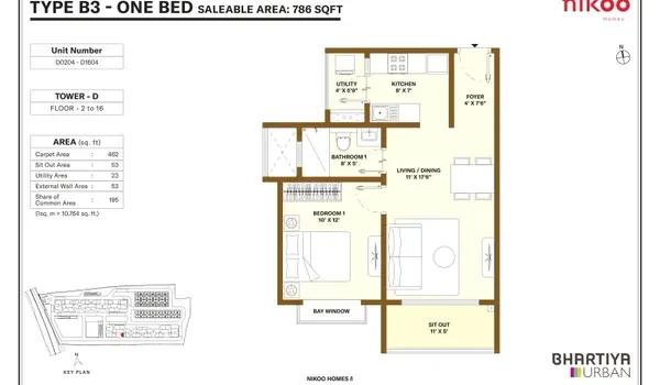 Bhartiya Garden Enclave floor plan