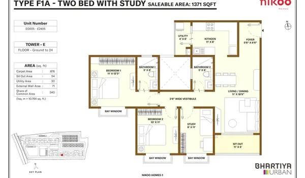 Bhartiya Garden Enclave floor plan