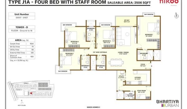 Bhartiya Garden Enclave floor plan