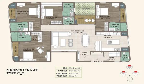 Sattva Aaranya floor plan