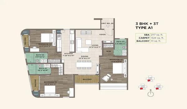 Sattva Aaranya floor plan