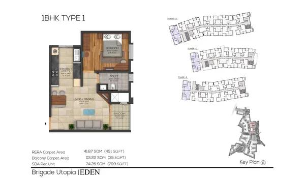 Brigade Cornerstone Utopia floor plan