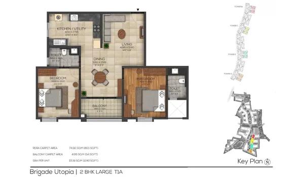 Brigade Cornerstone Utopia floor plan