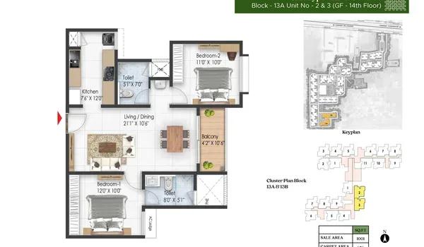 Prestige Pallavaram Gardens floor plan
