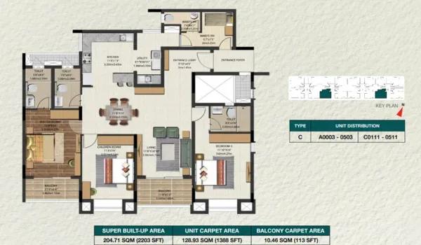 Brigade Misty Greens floor plan